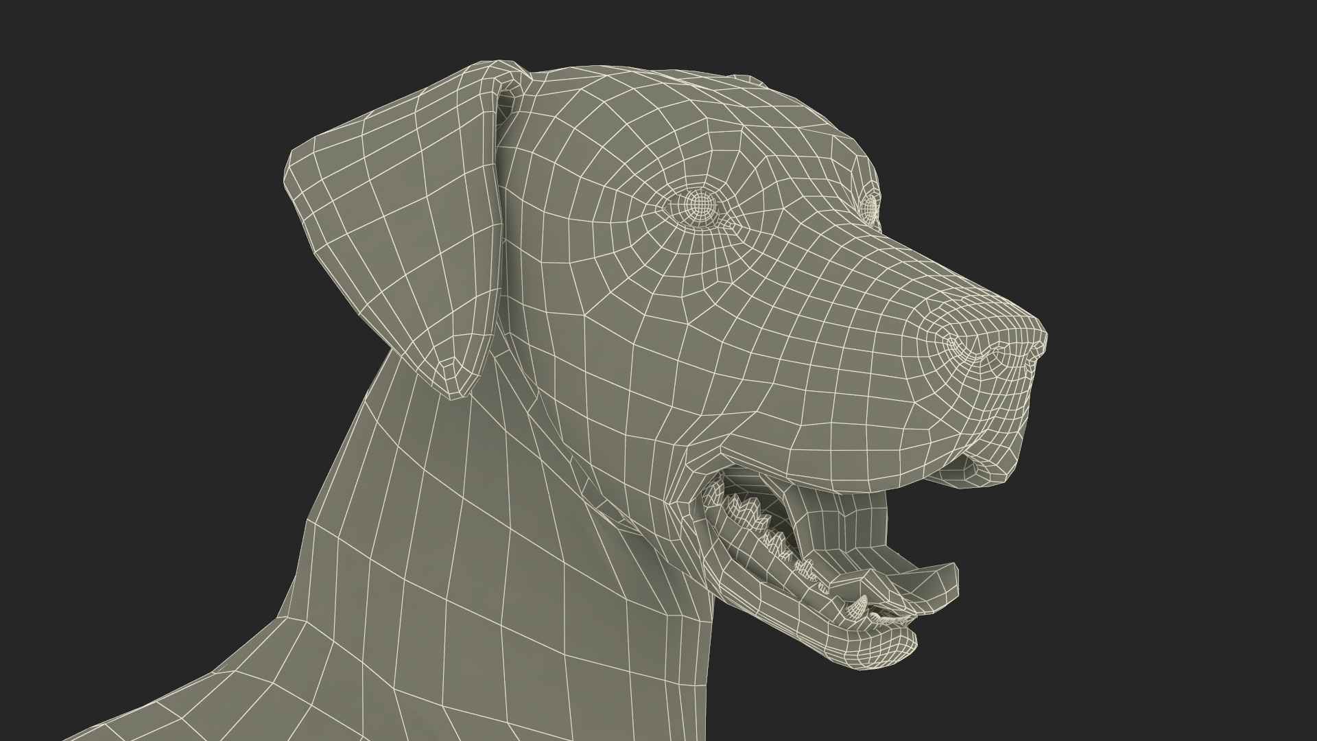 Lying Dalmatian Dog 3D model
