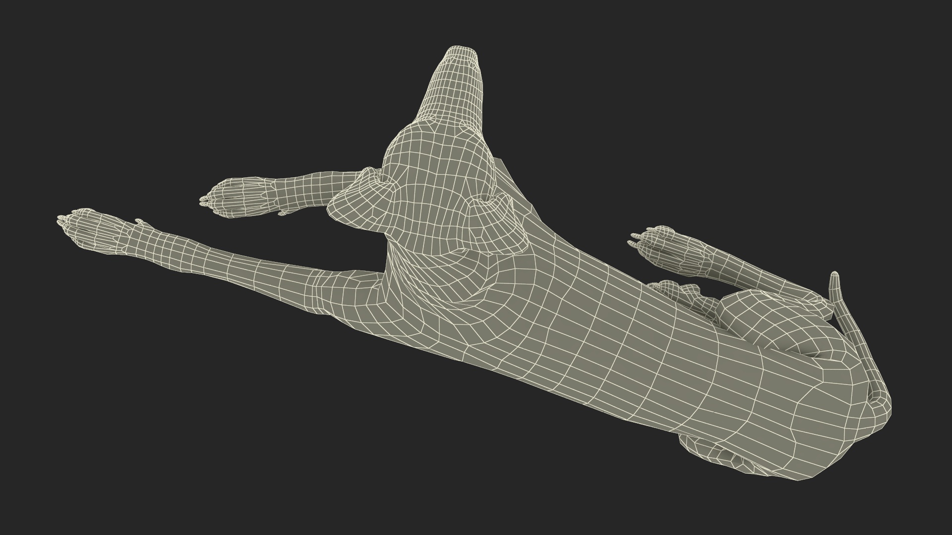 Lying Dalmatian Dog 3D model