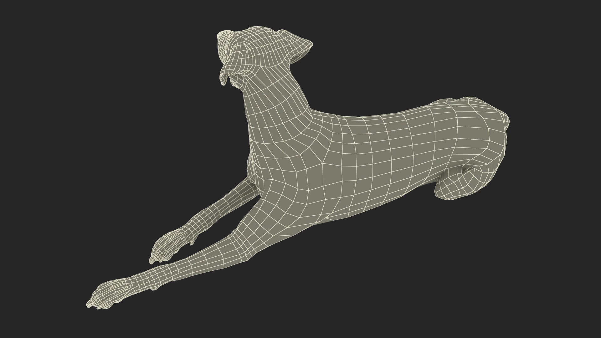 Lying Dalmatian Dog 3D model