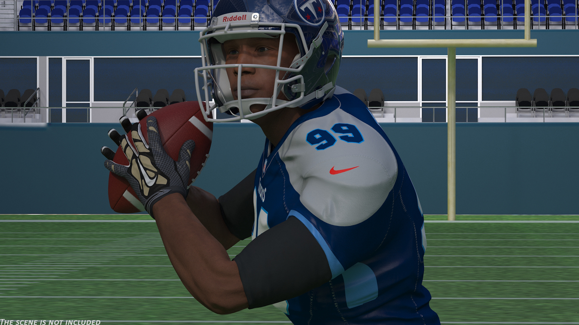 Tennessee Titans American Football Player Running The Ball Fur 3D