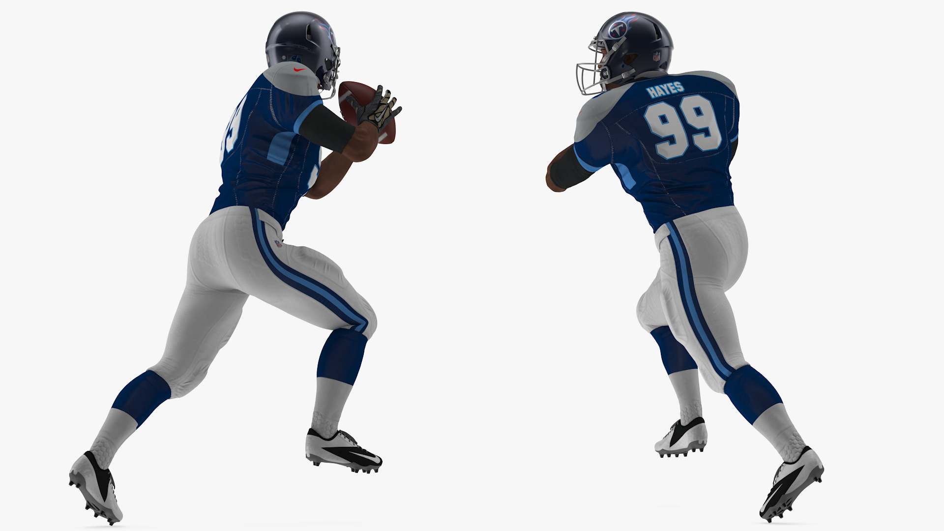 Tennessee Titans American Football Player Running The Ball Fur 3D
