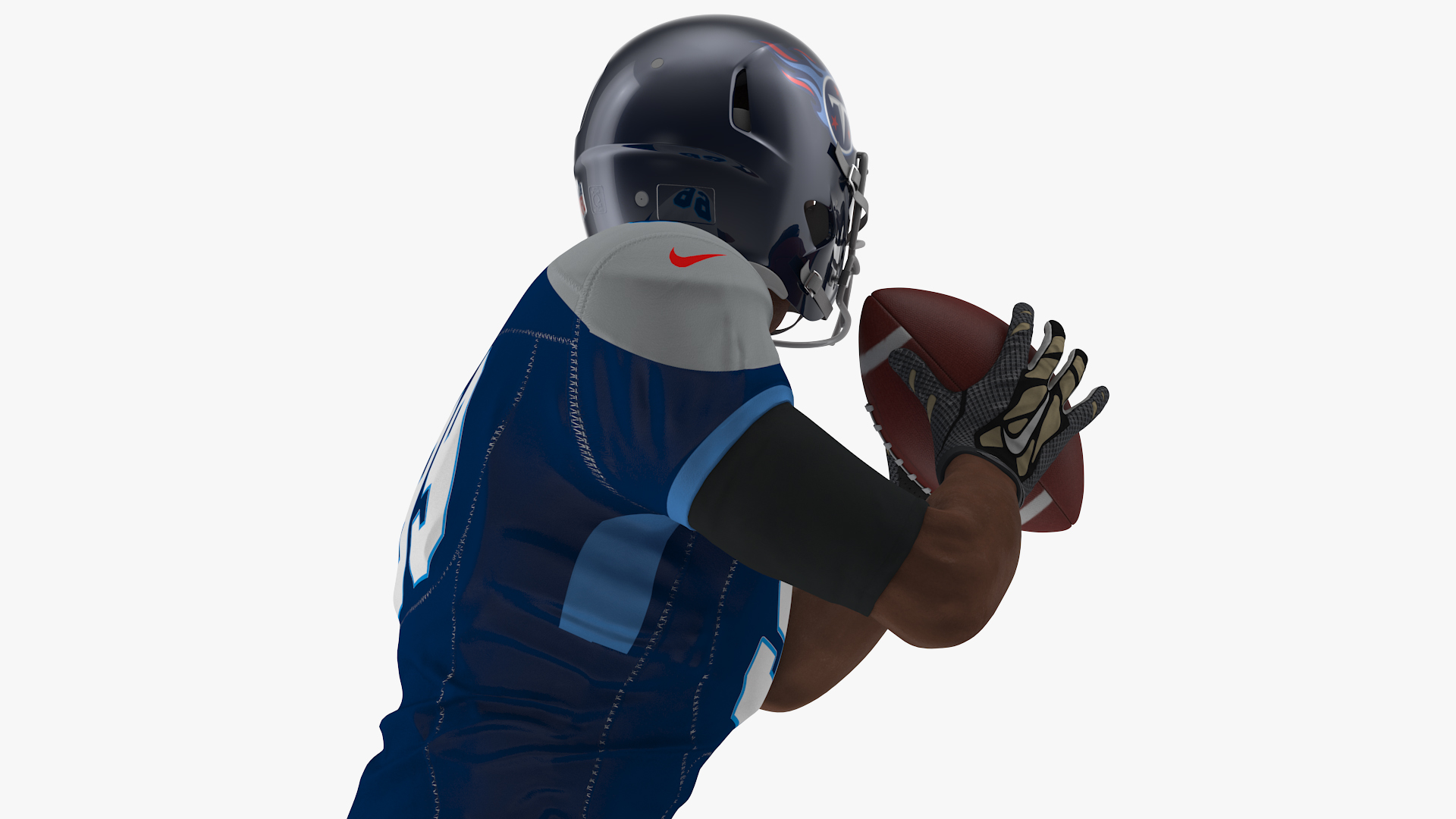 Tennessee Titans American Football Player Running The Ball Fur 3D