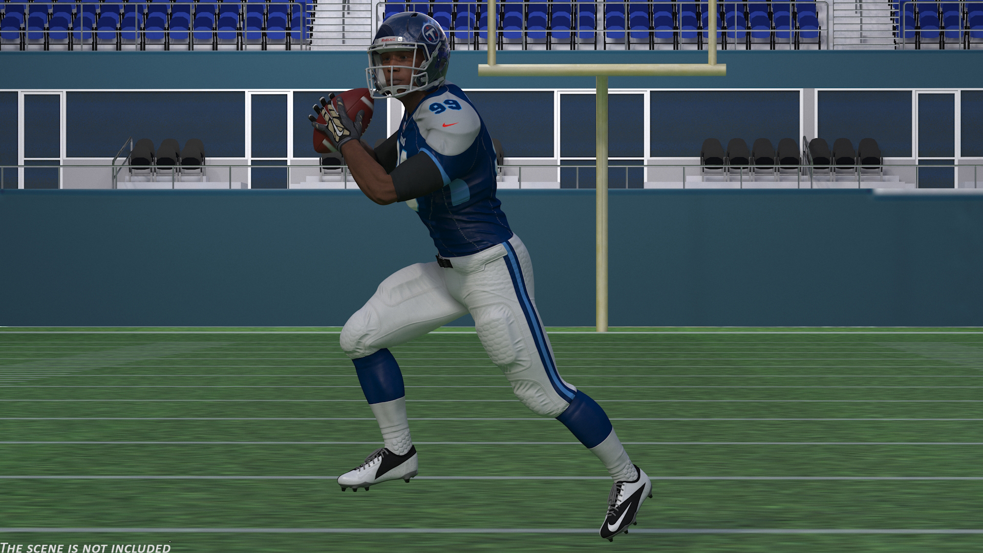 Tennessee Titans American Football Player Running The Ball Fur 3D