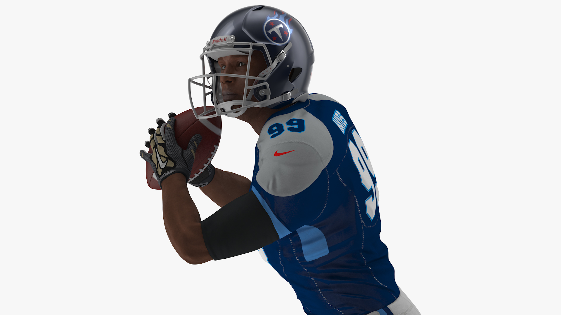 Tennessee Titans American Football Player Running The Ball Fur 3D
