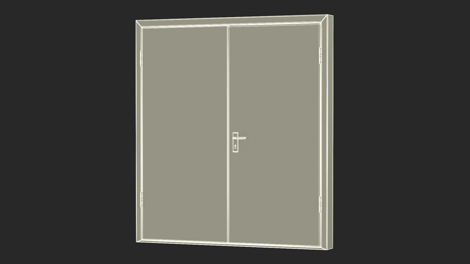 3D model Exit Emergency Doors Grey