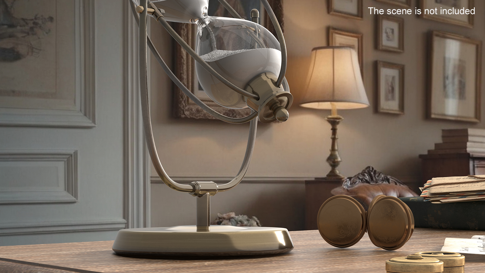 Vintage Hourglass Angled 3D model