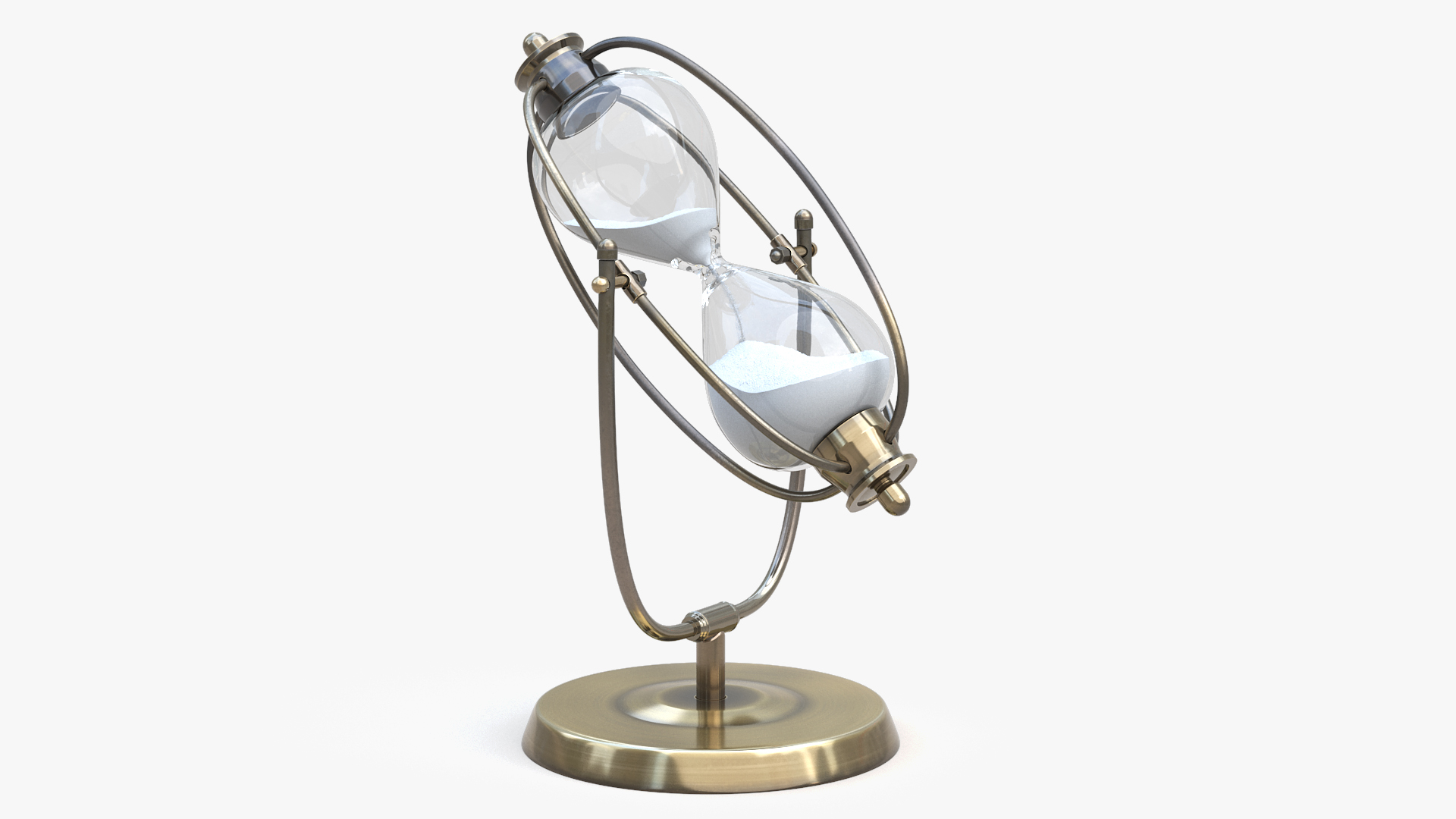 Vintage Hourglass Angled 3D model