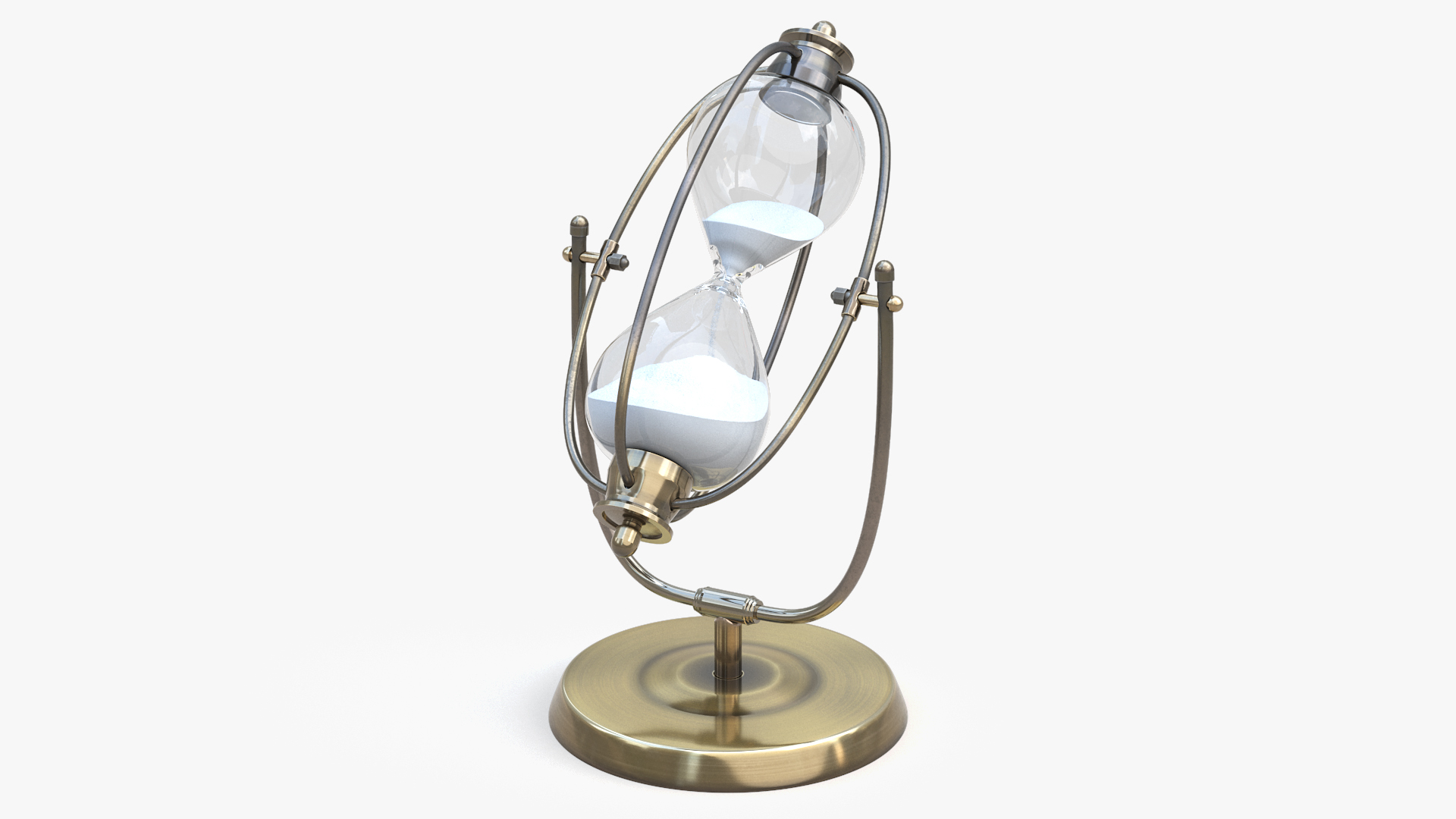 Vintage Hourglass Angled 3D model