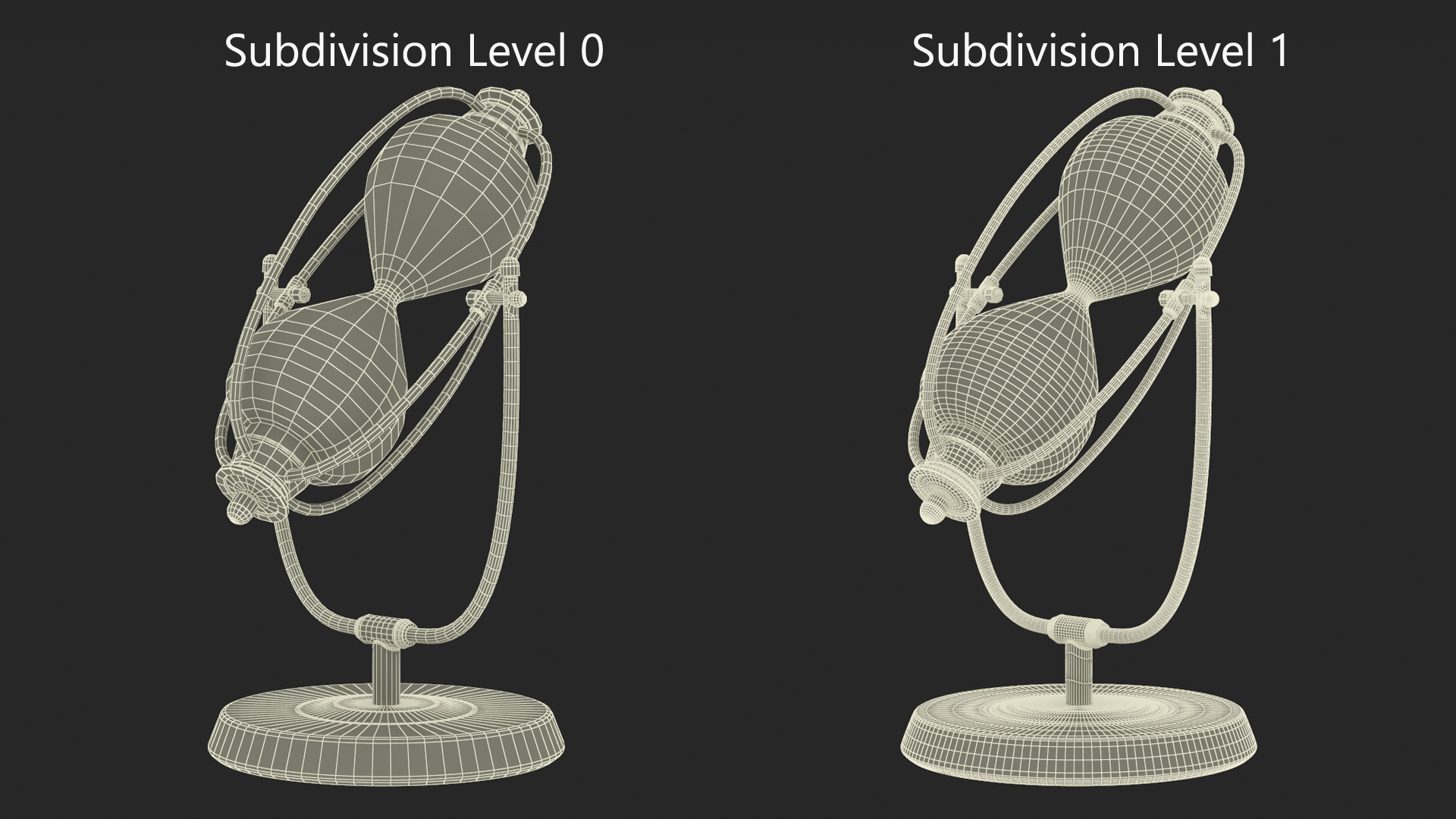 Vintage Hourglass Angled 3D model