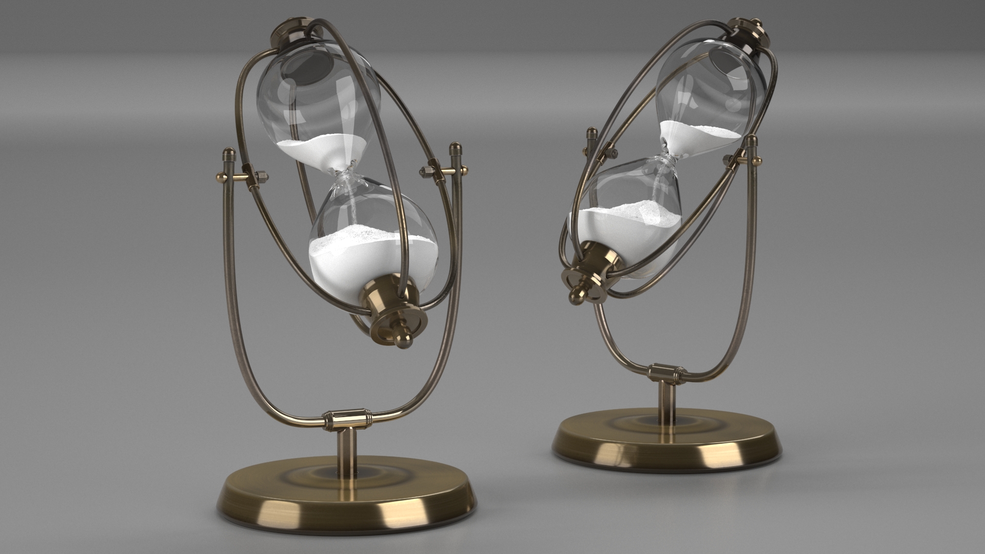 Vintage Hourglass Angled 3D model