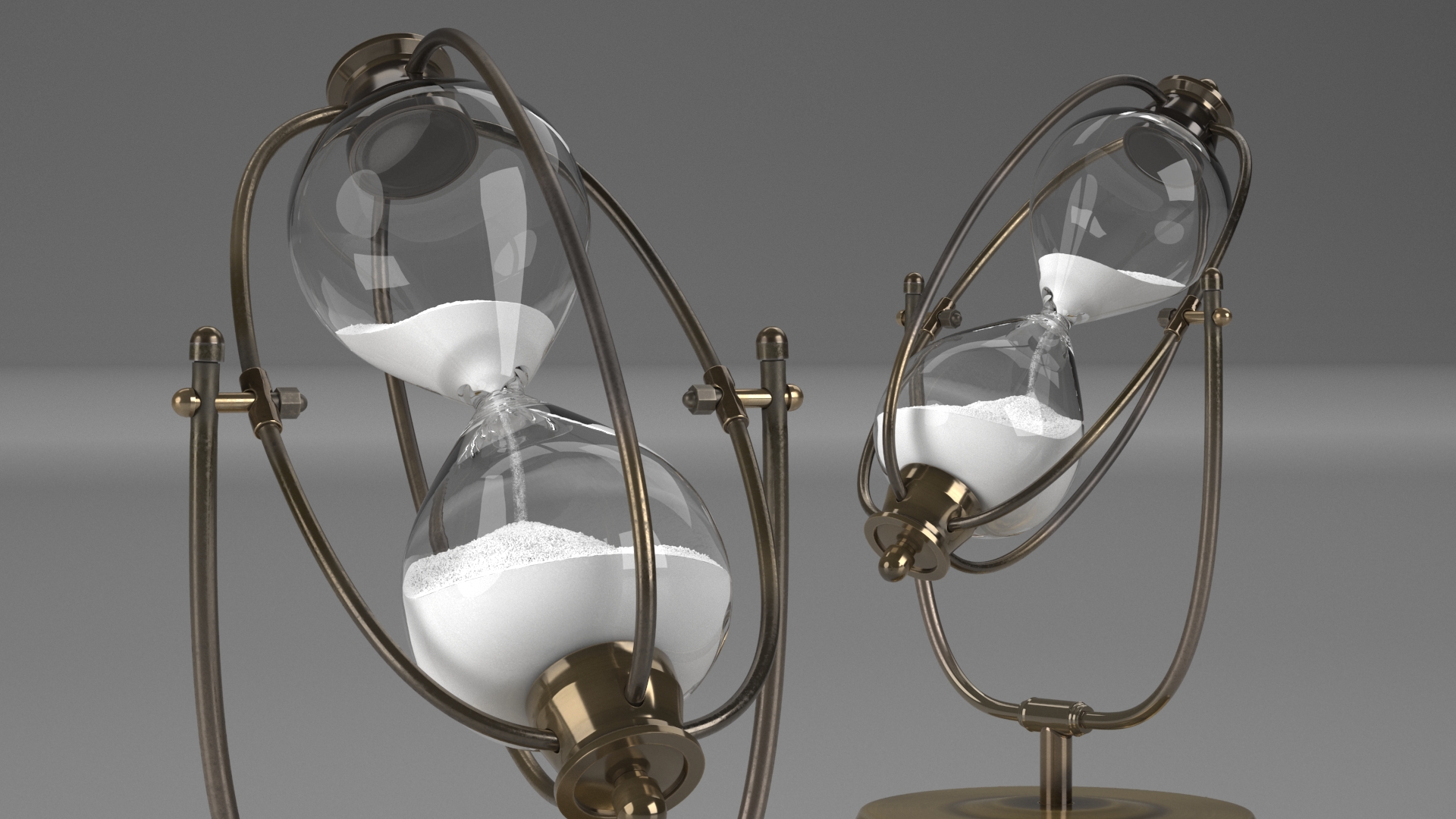 Vintage Hourglass Angled 3D model