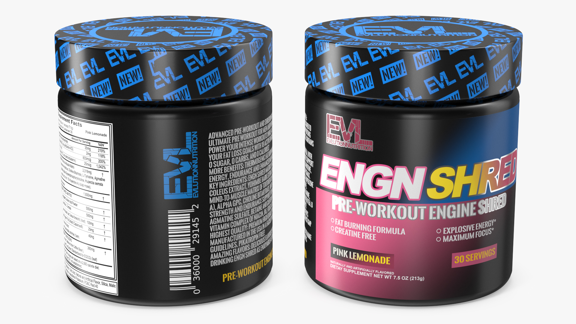 EVL ENGN Shred Pre Workout Thermogenic Fat Burner 3D model