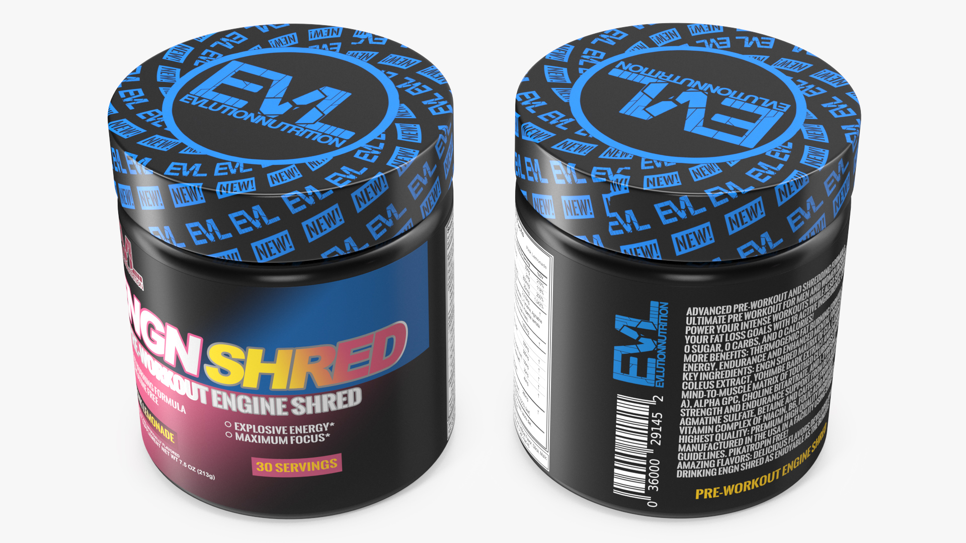 EVL ENGN Shred Pre Workout Thermogenic Fat Burner 3D model