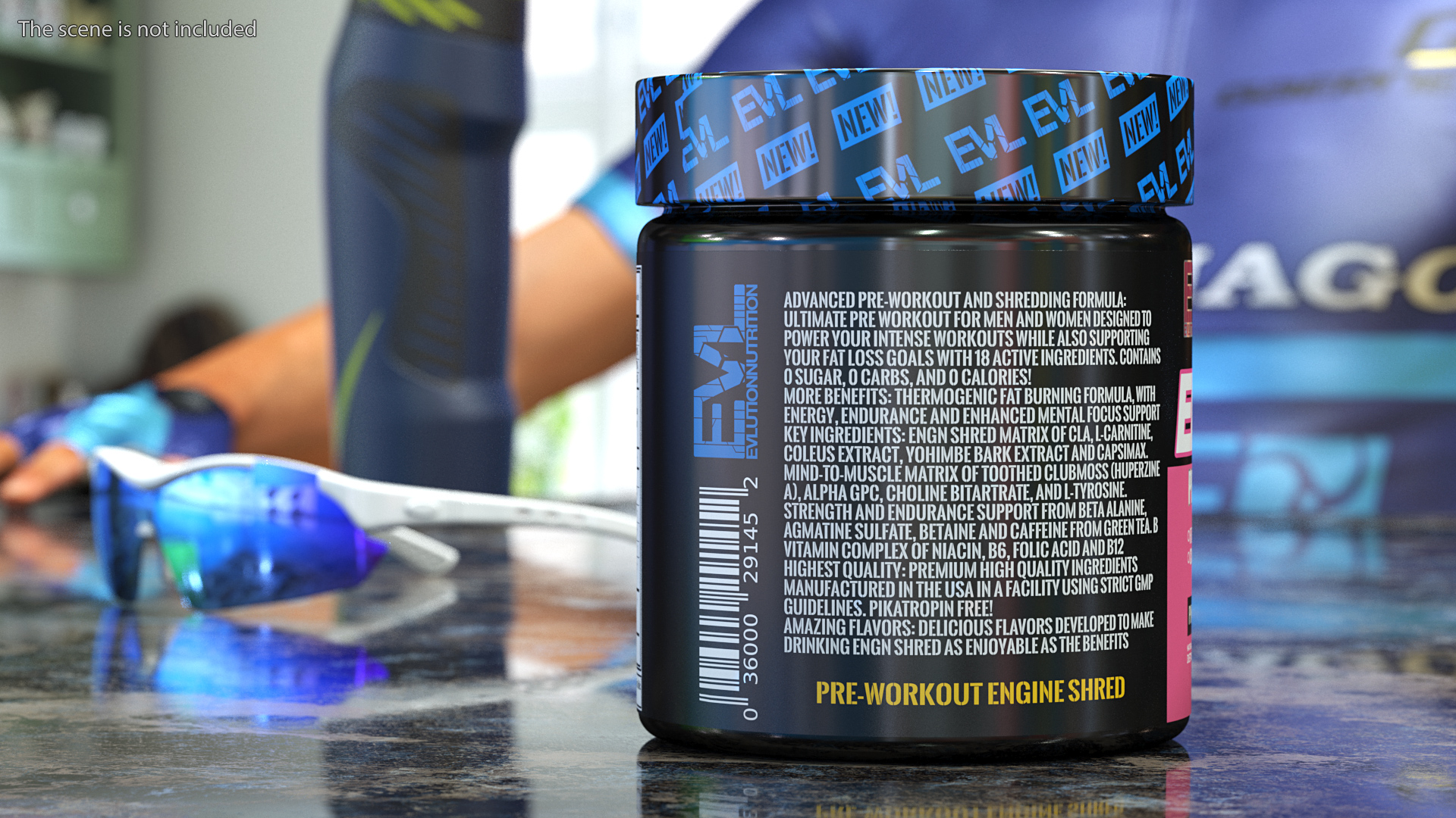 EVL ENGN Shred Pre Workout Thermogenic Fat Burner 3D model