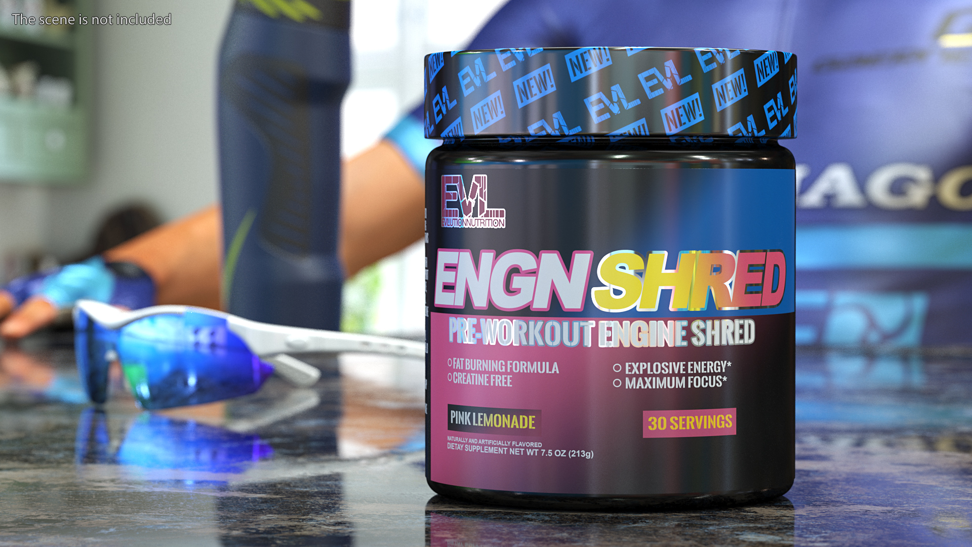 EVL ENGN Shred Pre Workout Thermogenic Fat Burner 3D model