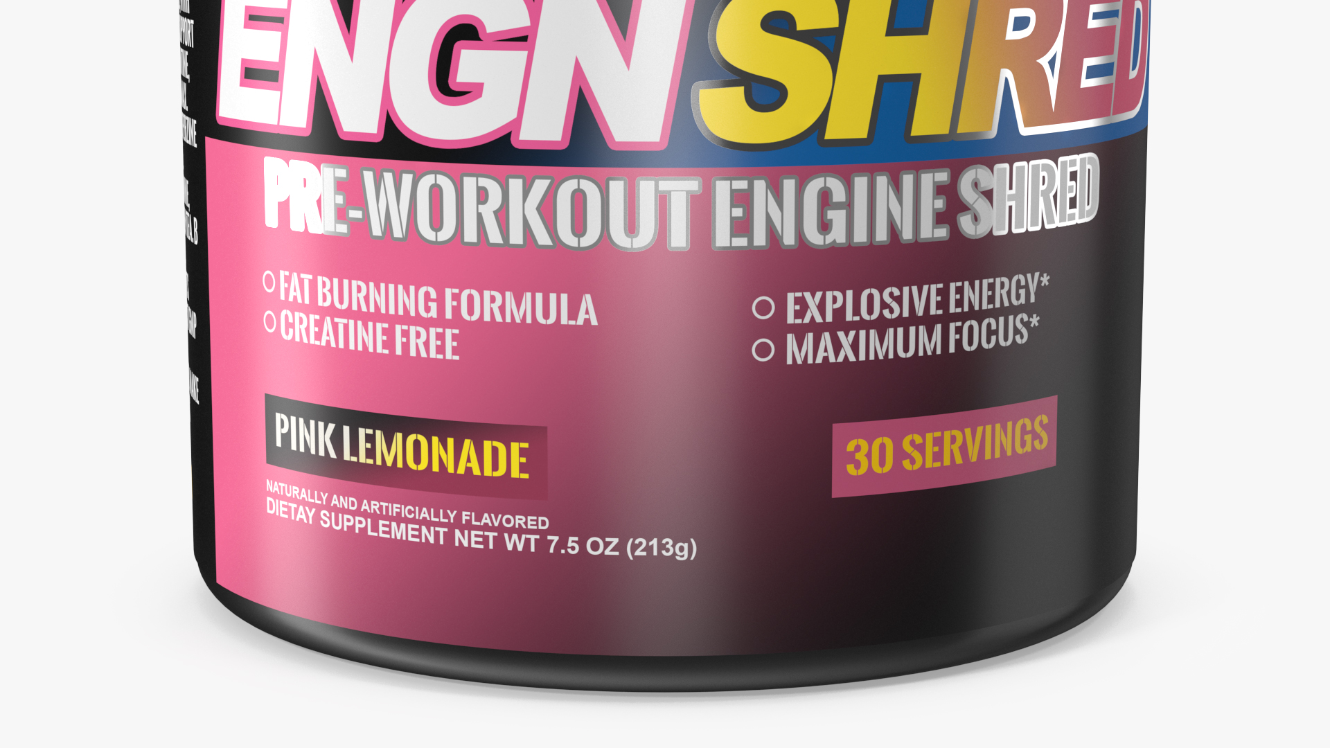 EVL ENGN Shred Pre Workout Thermogenic Fat Burner 3D model