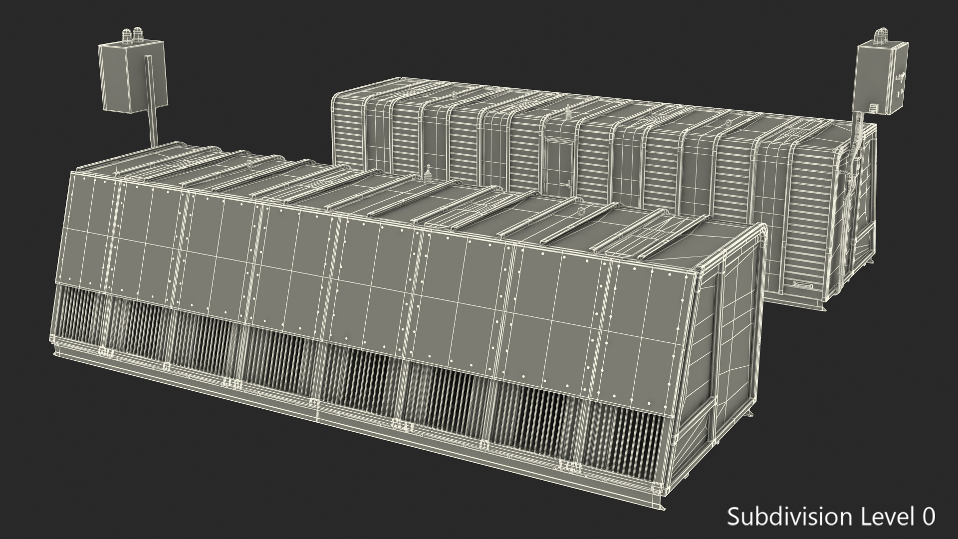 Greyhound Racing Starting Boxes 8 Doors 3D model