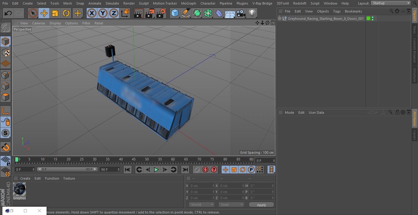 Greyhound Racing Starting Boxes 8 Doors 3D model