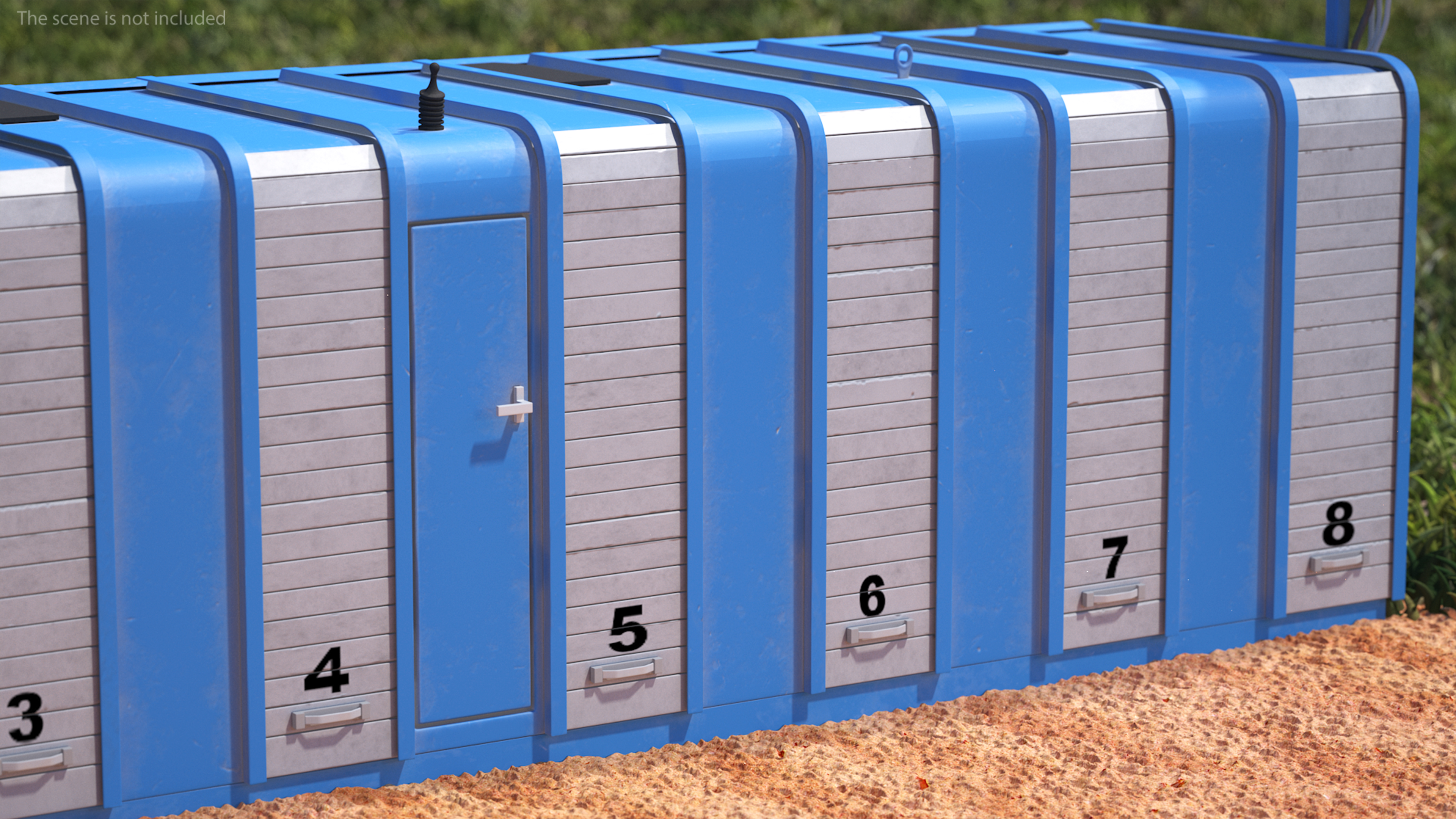 Greyhound Racing Starting Boxes 8 Doors 3D model