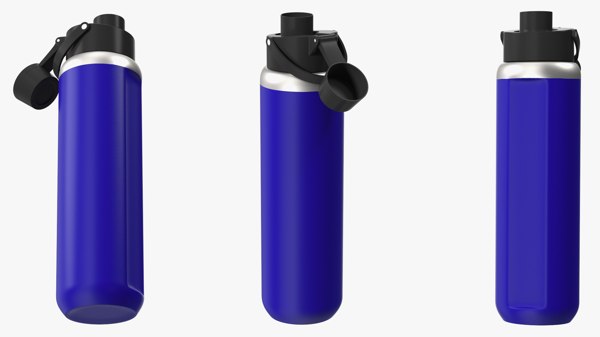 Running Bottle Blue Open 3D model