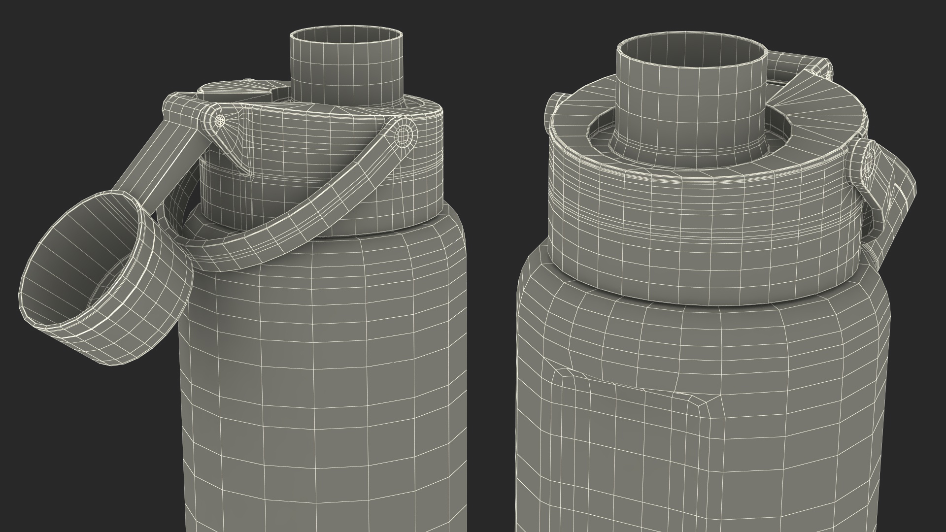 Running Bottle Blue Open 3D model