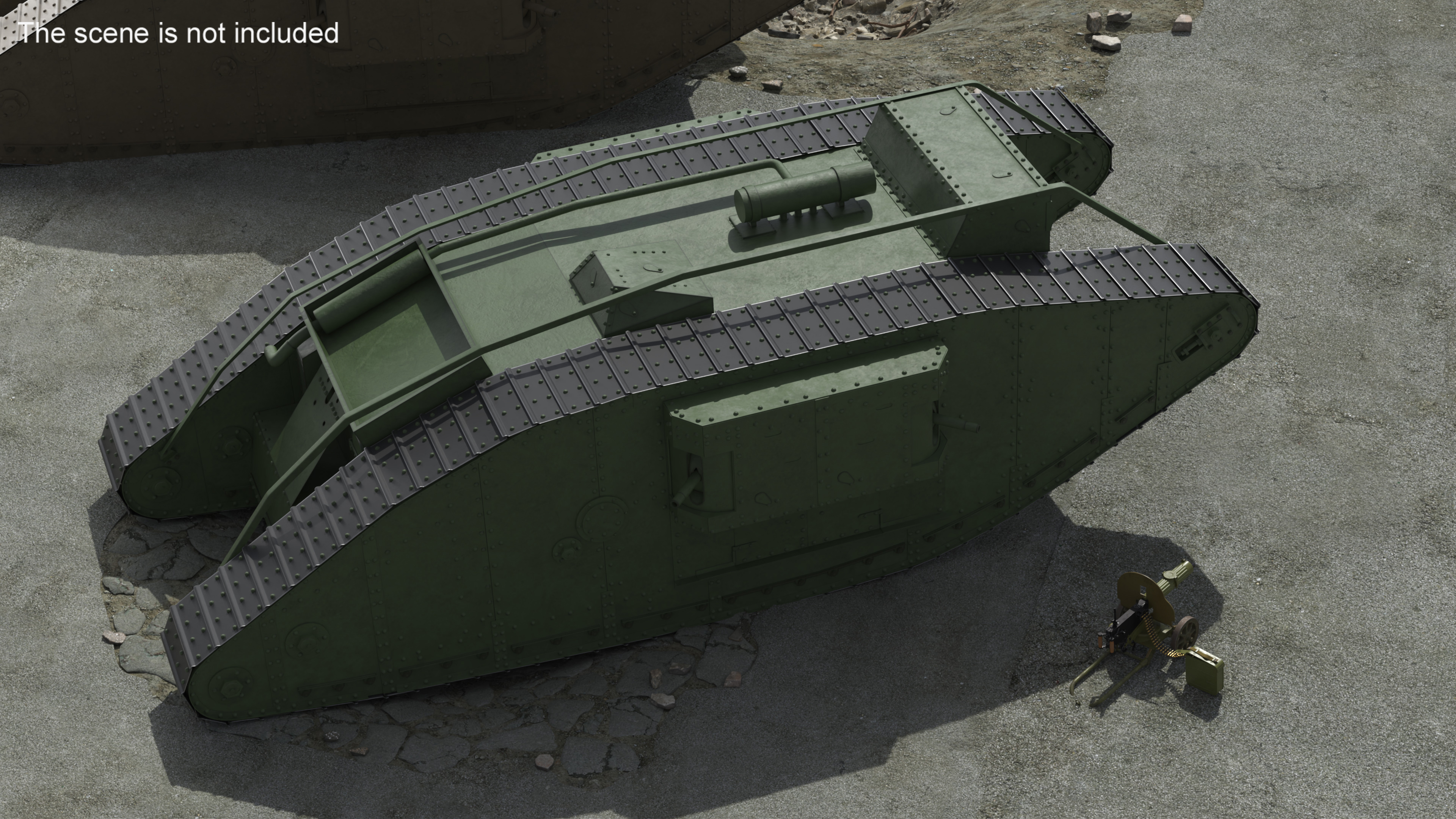 Tank MK 4 Female Green 3D