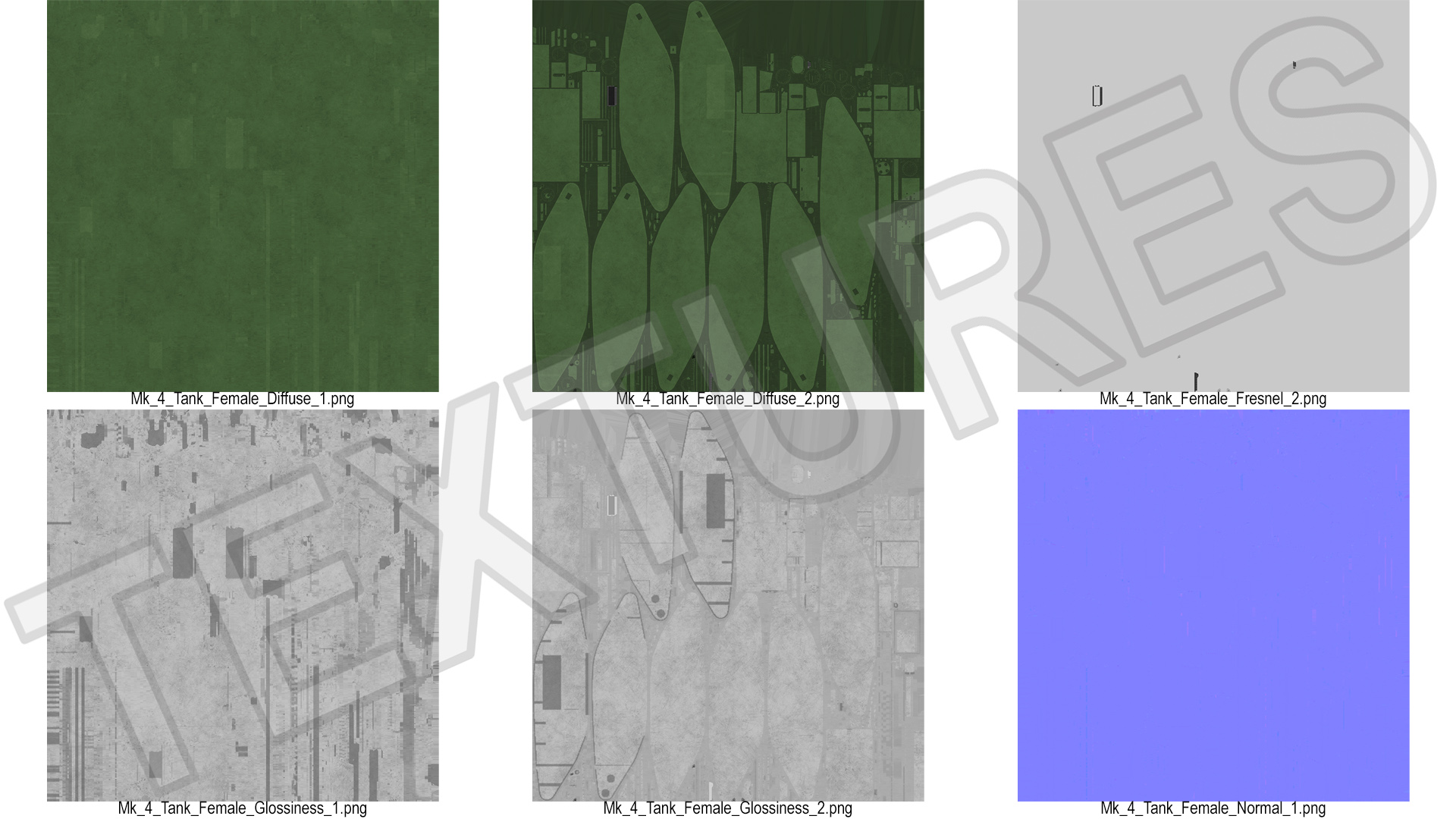 Tank MK 4 Female Green 3D