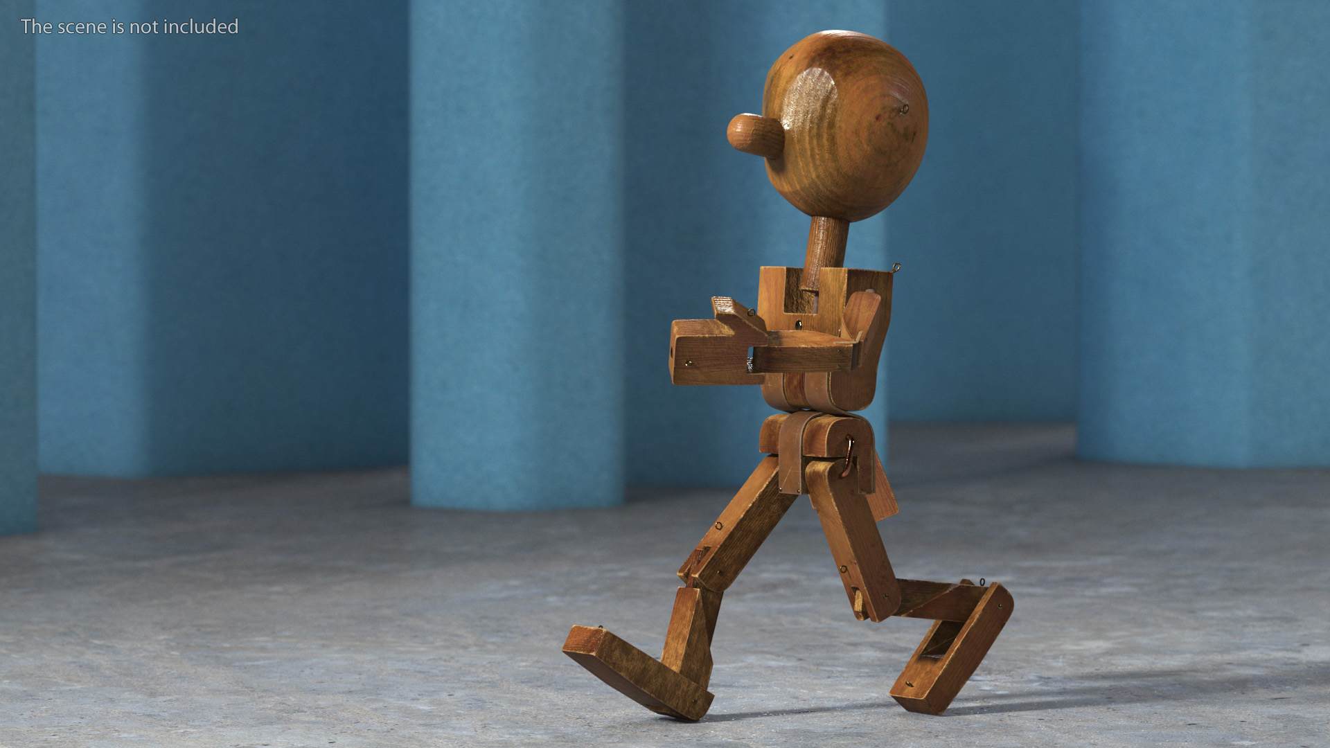 Walk Dirty Wooden Character 3D