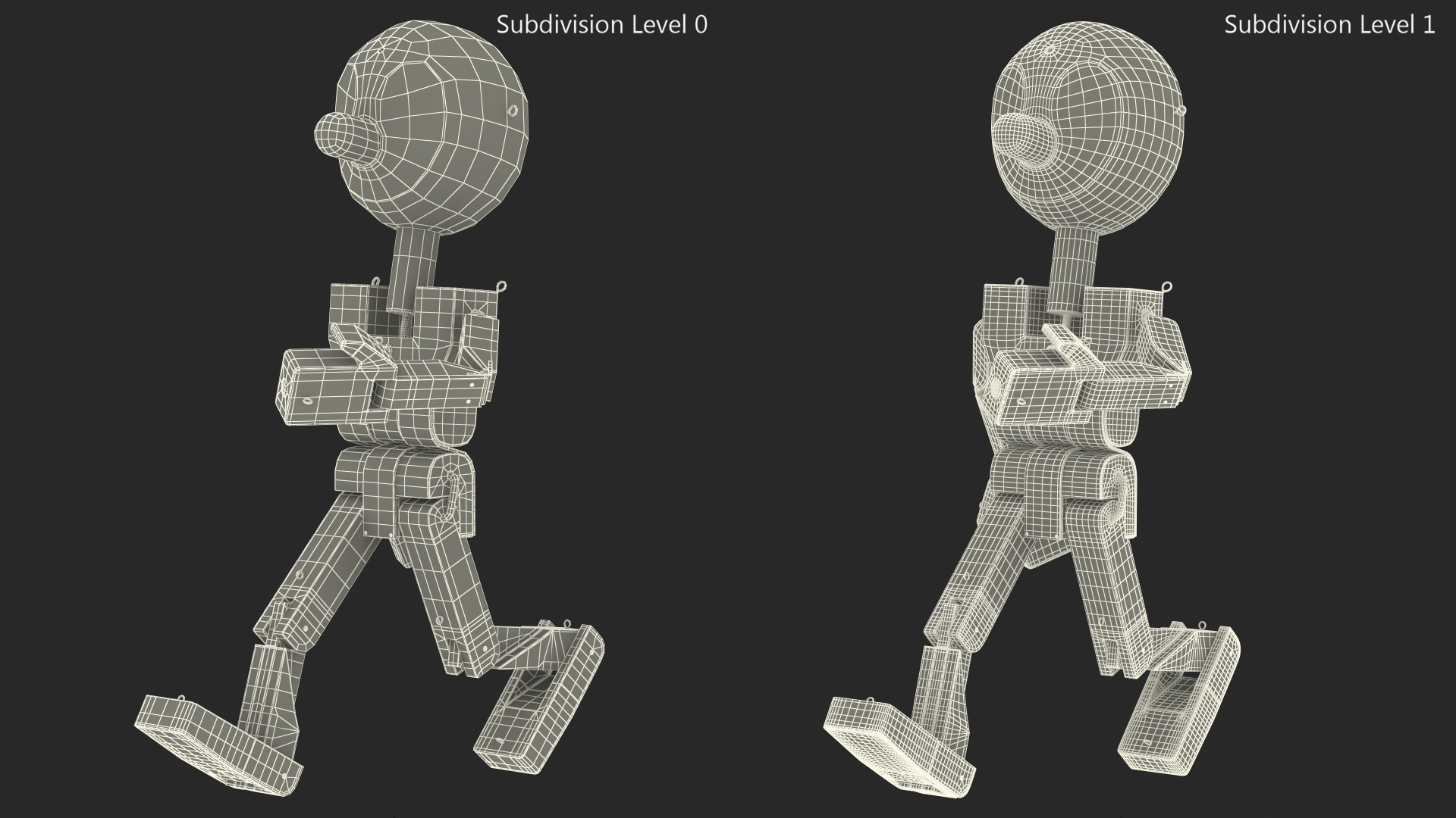 Walk Dirty Wooden Character 3D