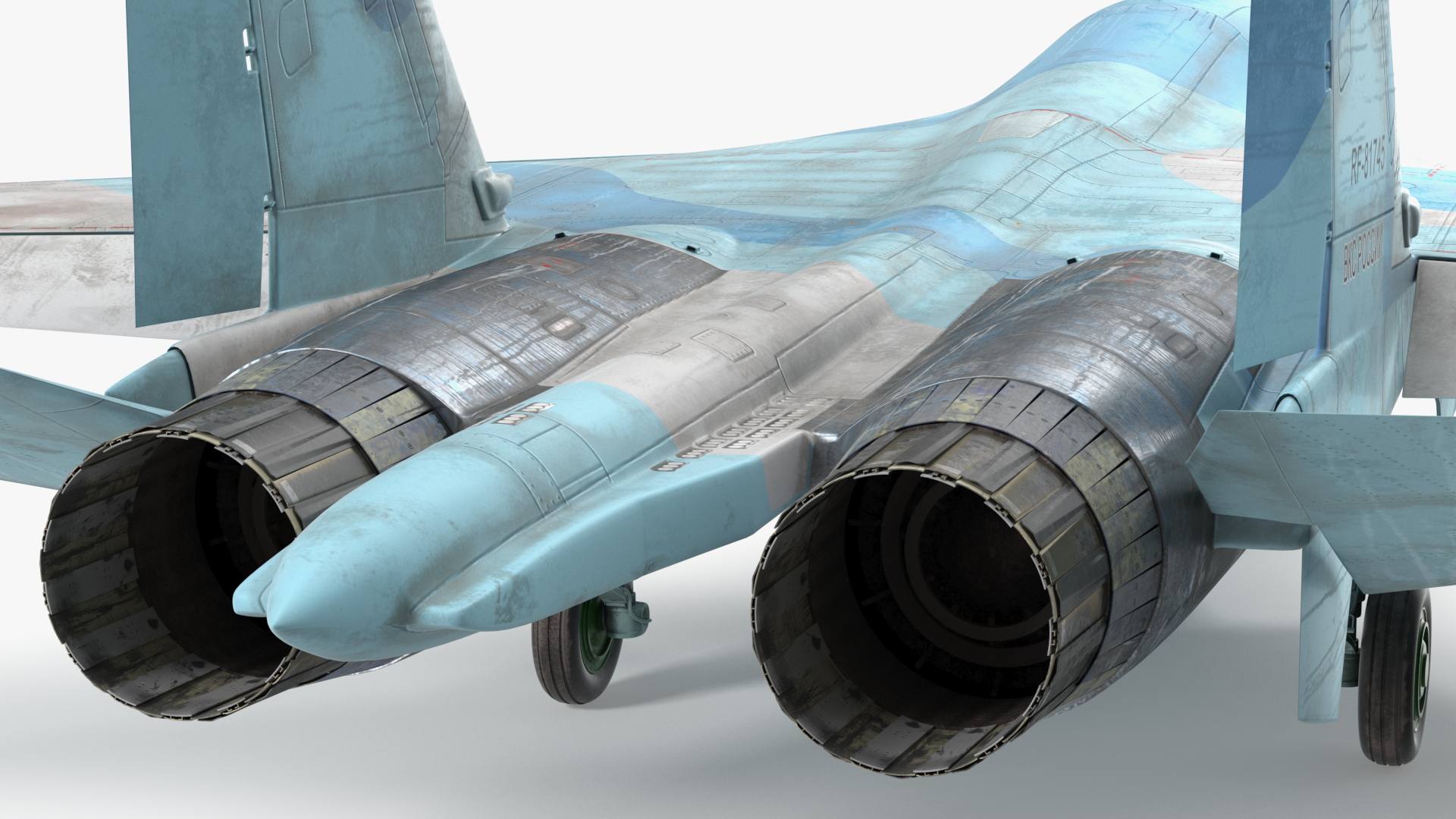 3D Su-27 Flanker Russian Fighter Aircraft Old Rigged for Maya model