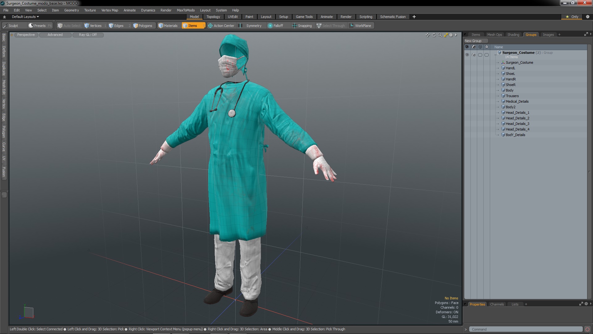 3D model Surgeon Costume