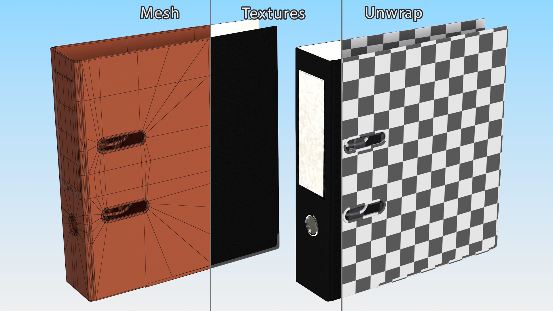 Office File for Keeping Documents Black 3D model