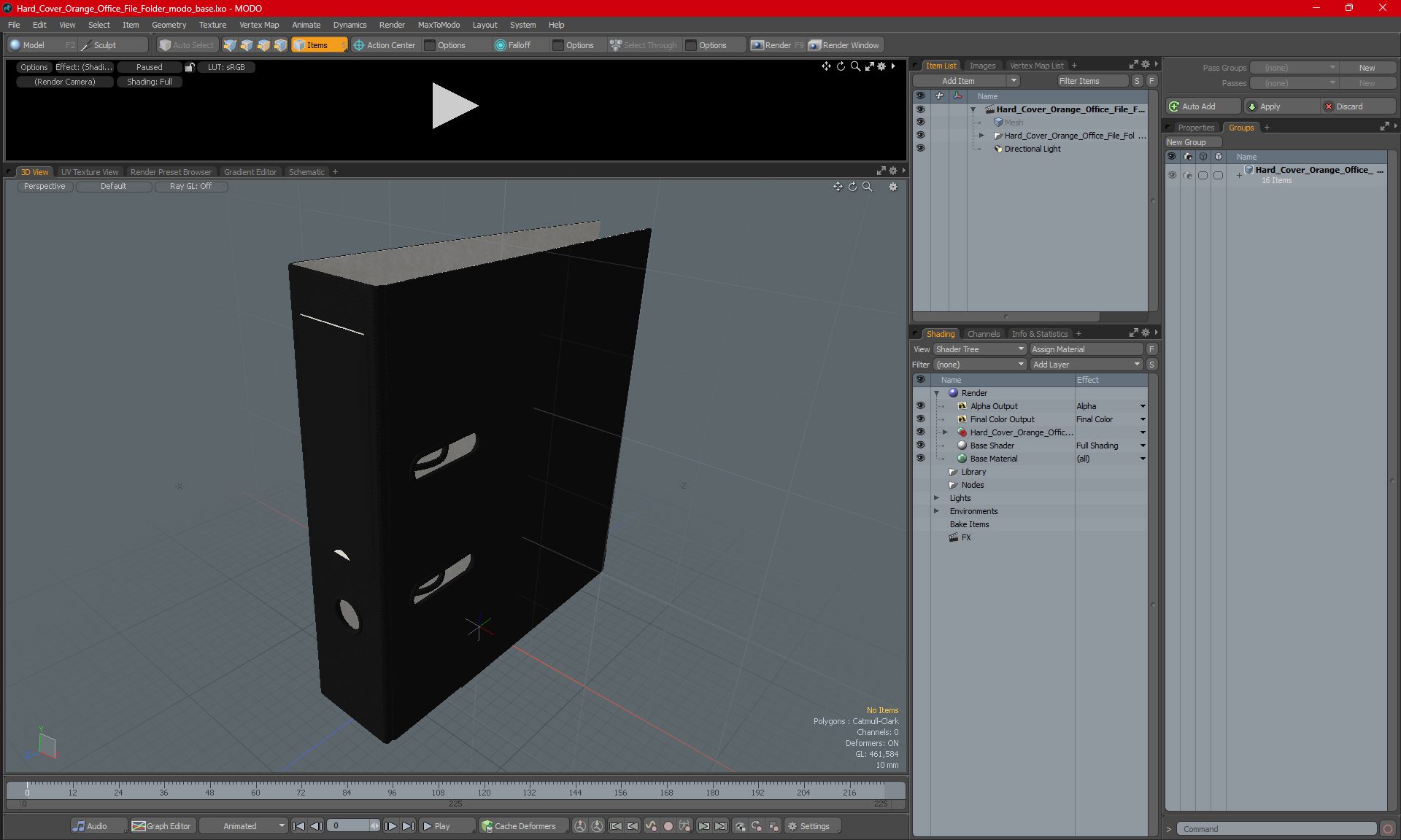 Office File for Keeping Documents Black 3D model