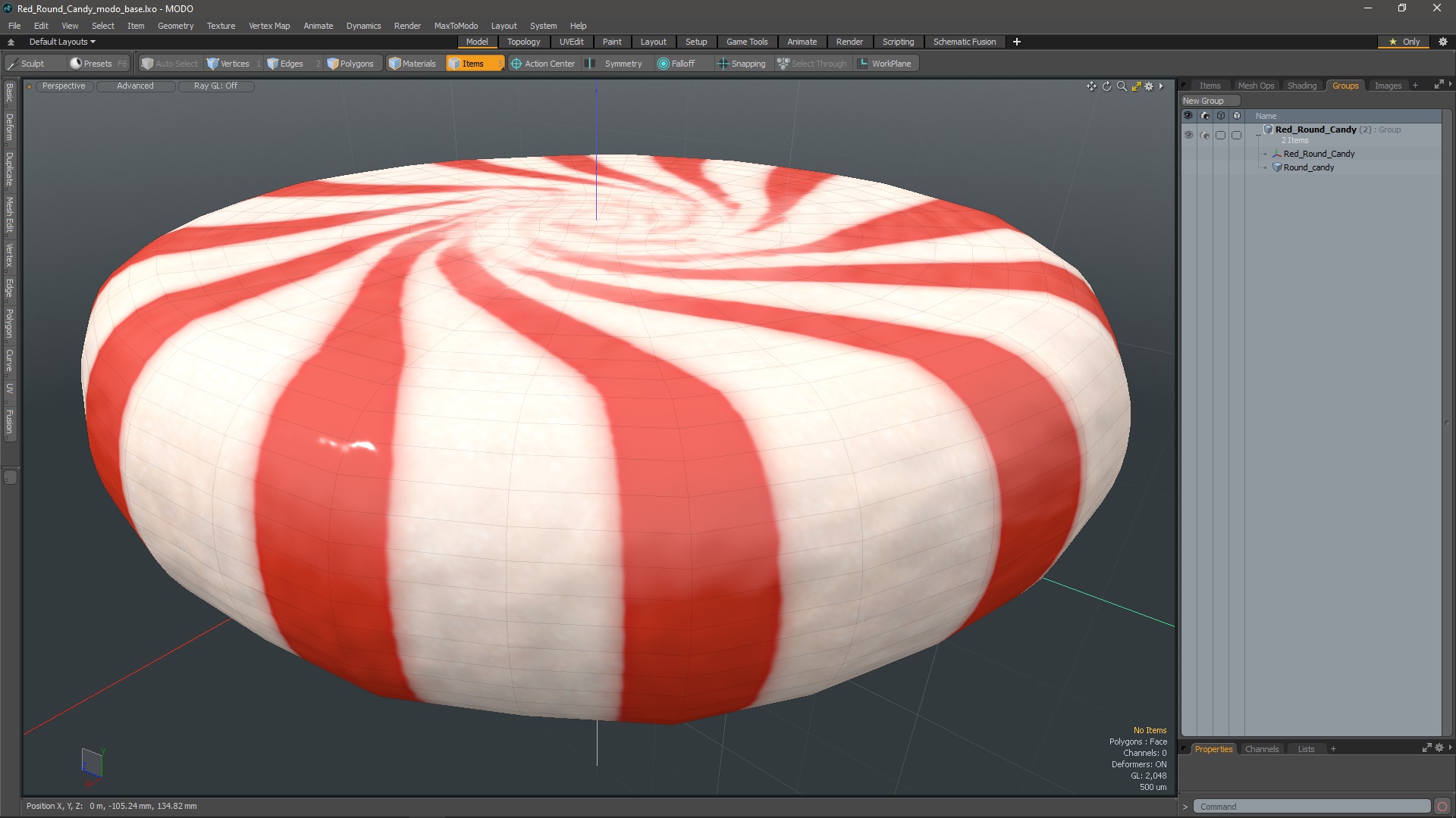 3D model Red Round Candy