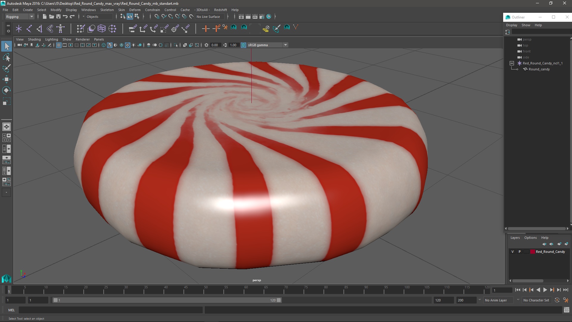 3D model Red Round Candy