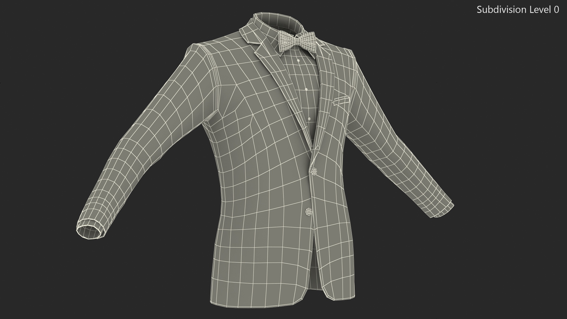 Tuxedo Black Jacket 3D model
