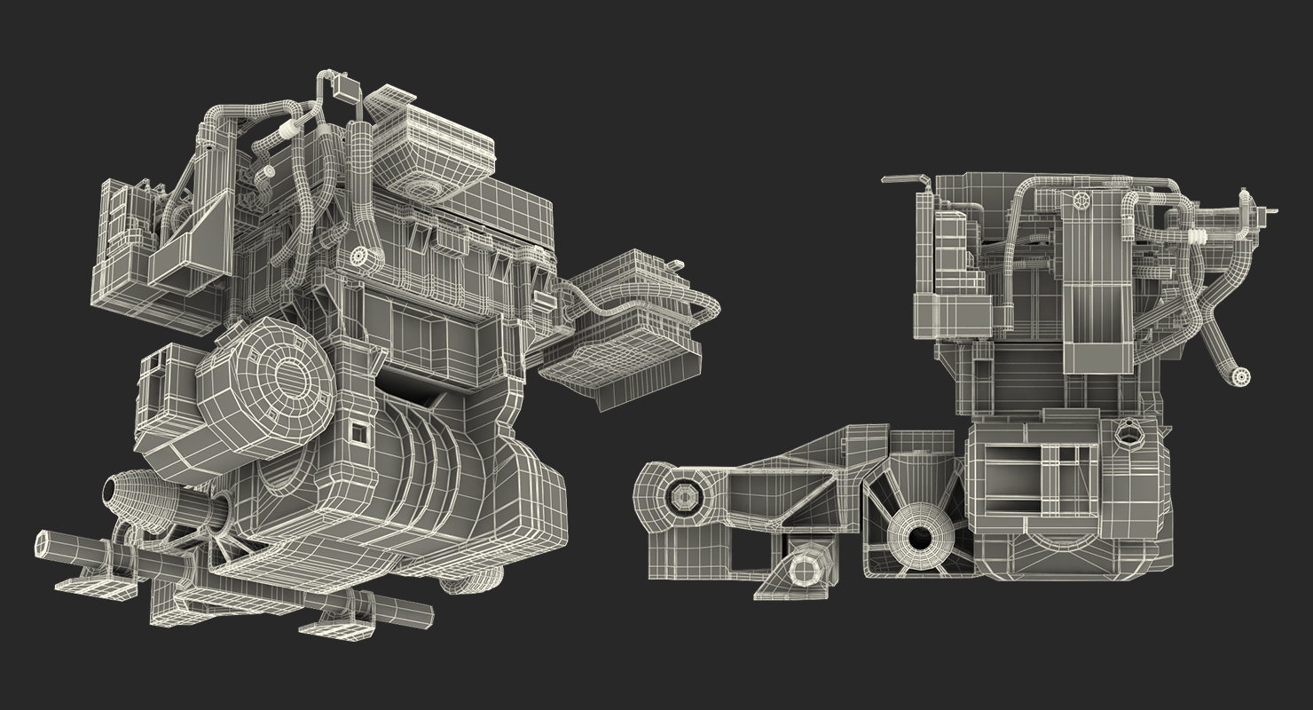 3D model Nissan Leaf Engine 2