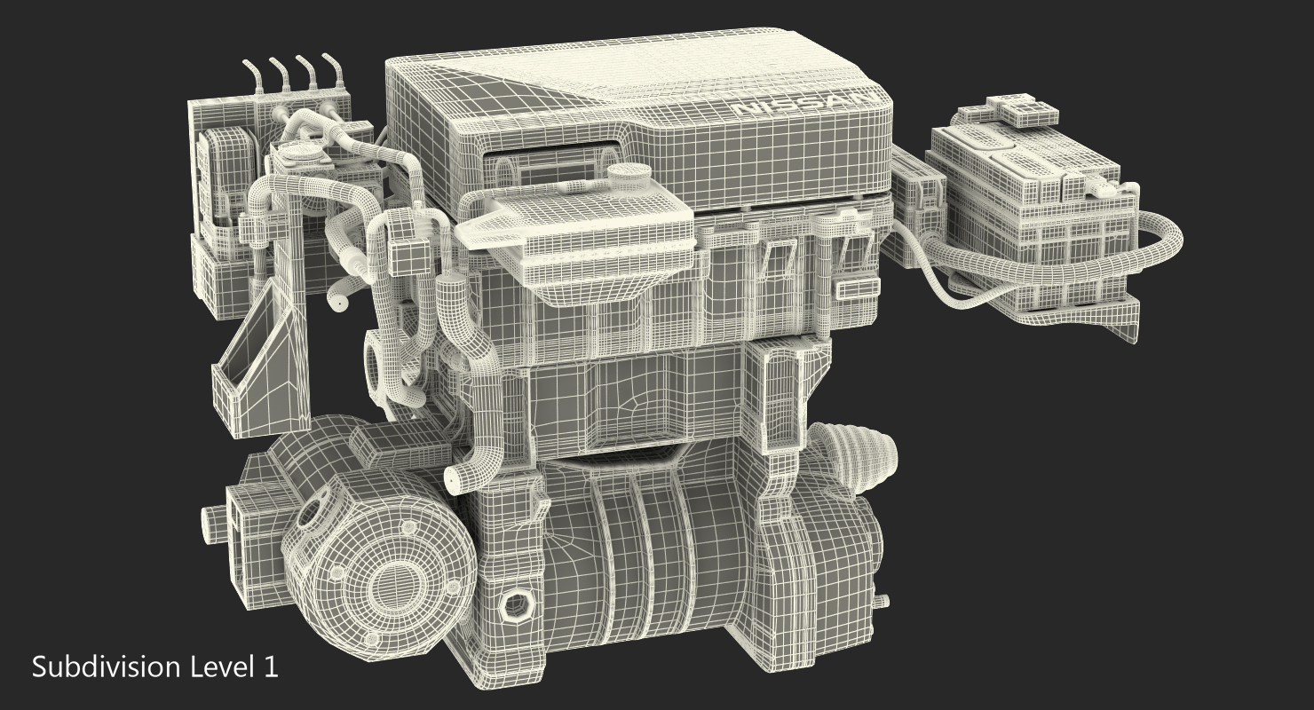 3D model Nissan Leaf Engine 2