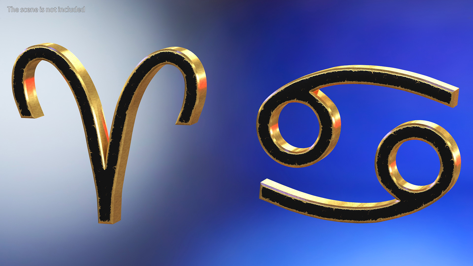 3D model Astrological Signs Golden