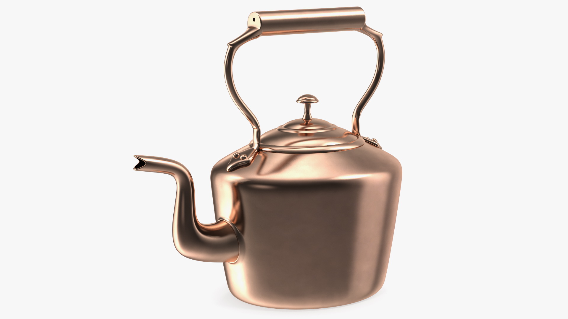 3D Vintage Oval Copper Kettle