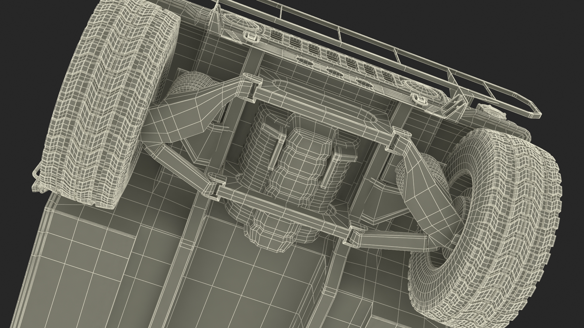 Military Armored Vehicle Humvee Simplified 3D