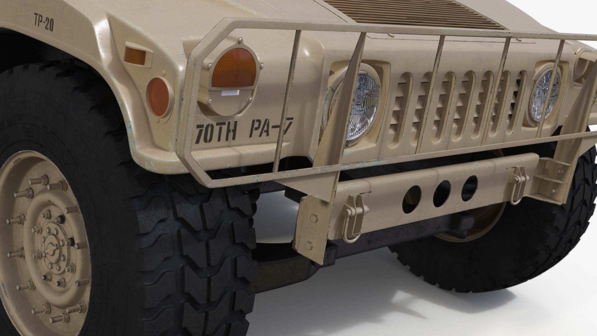 Military Armored Vehicle Humvee Simplified 3D