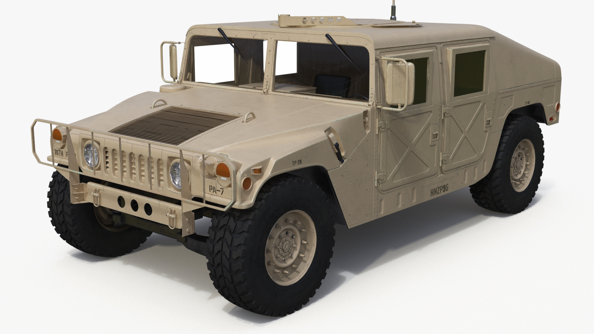 Military Armored Vehicle Humvee Simplified 3D