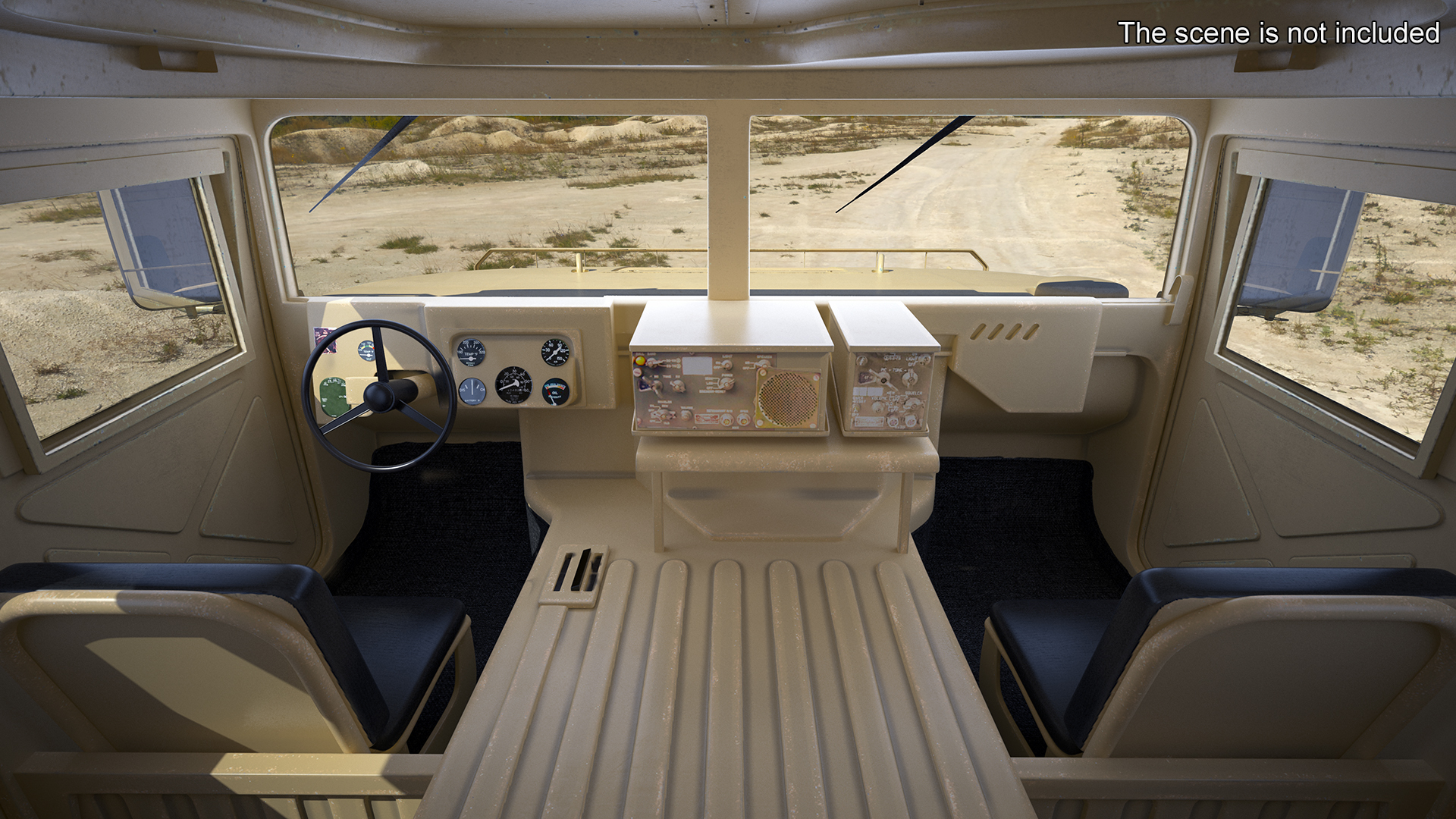 Military Armored Vehicle Humvee Simplified 3D