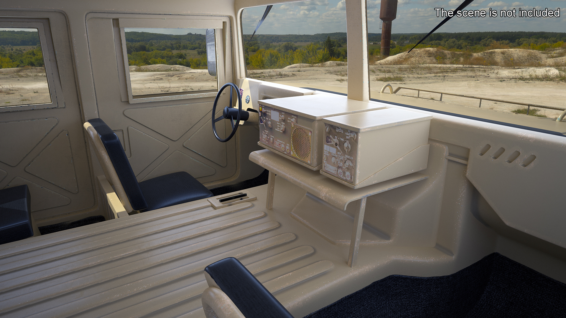 Military Armored Vehicle Humvee Simplified 3D