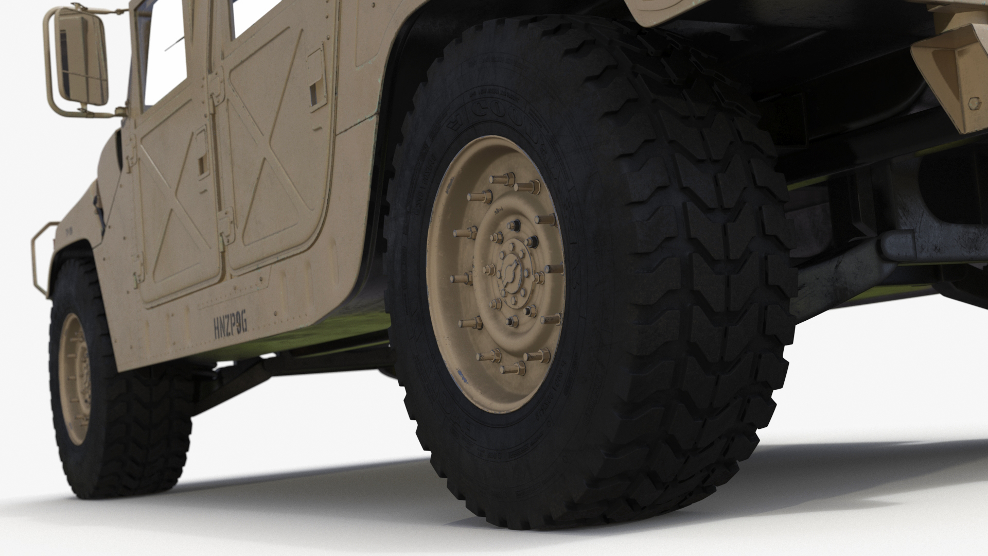 Military Armored Vehicle Humvee Simplified 3D