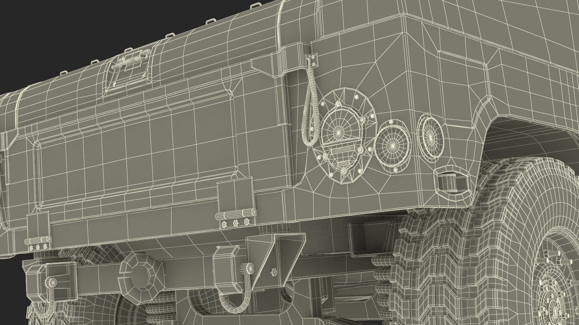 Military Armored Vehicle Humvee Simplified 3D