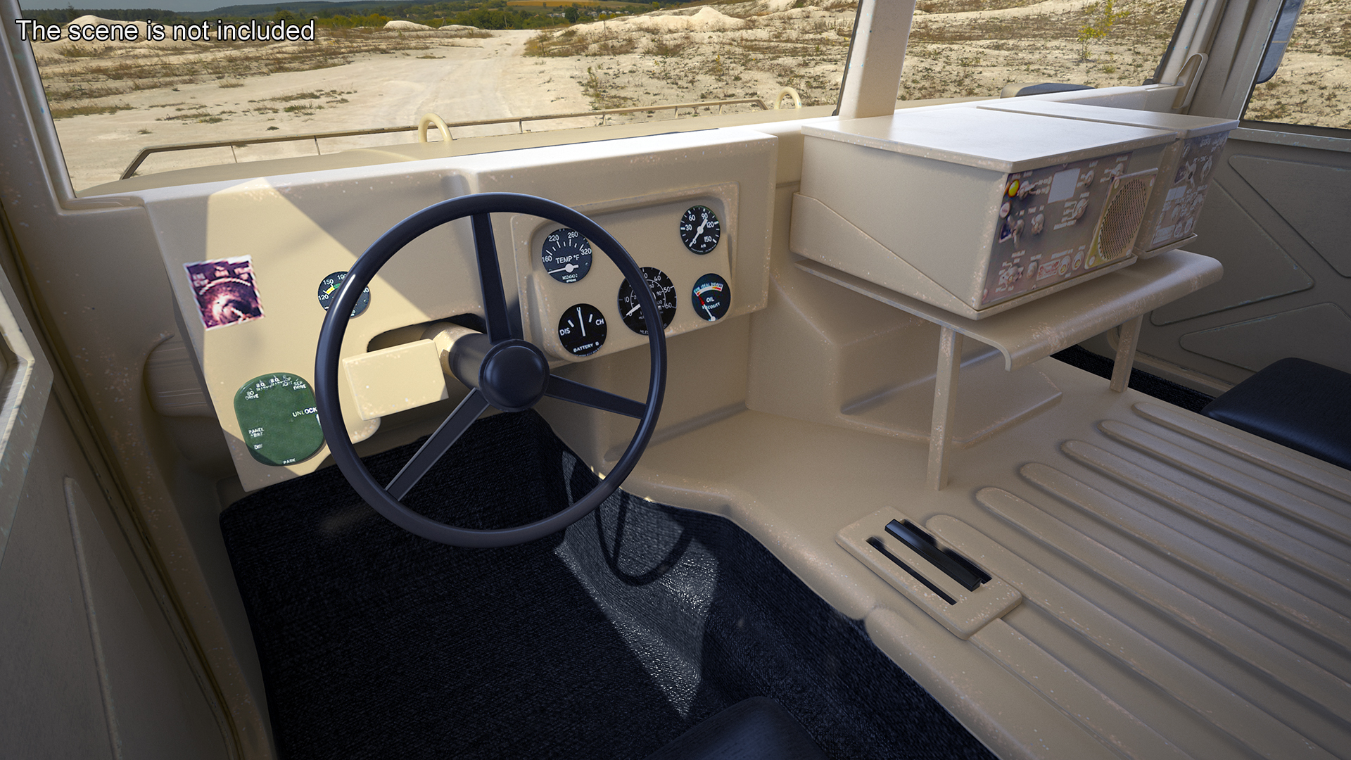 Military Armored Vehicle Humvee Simplified 3D