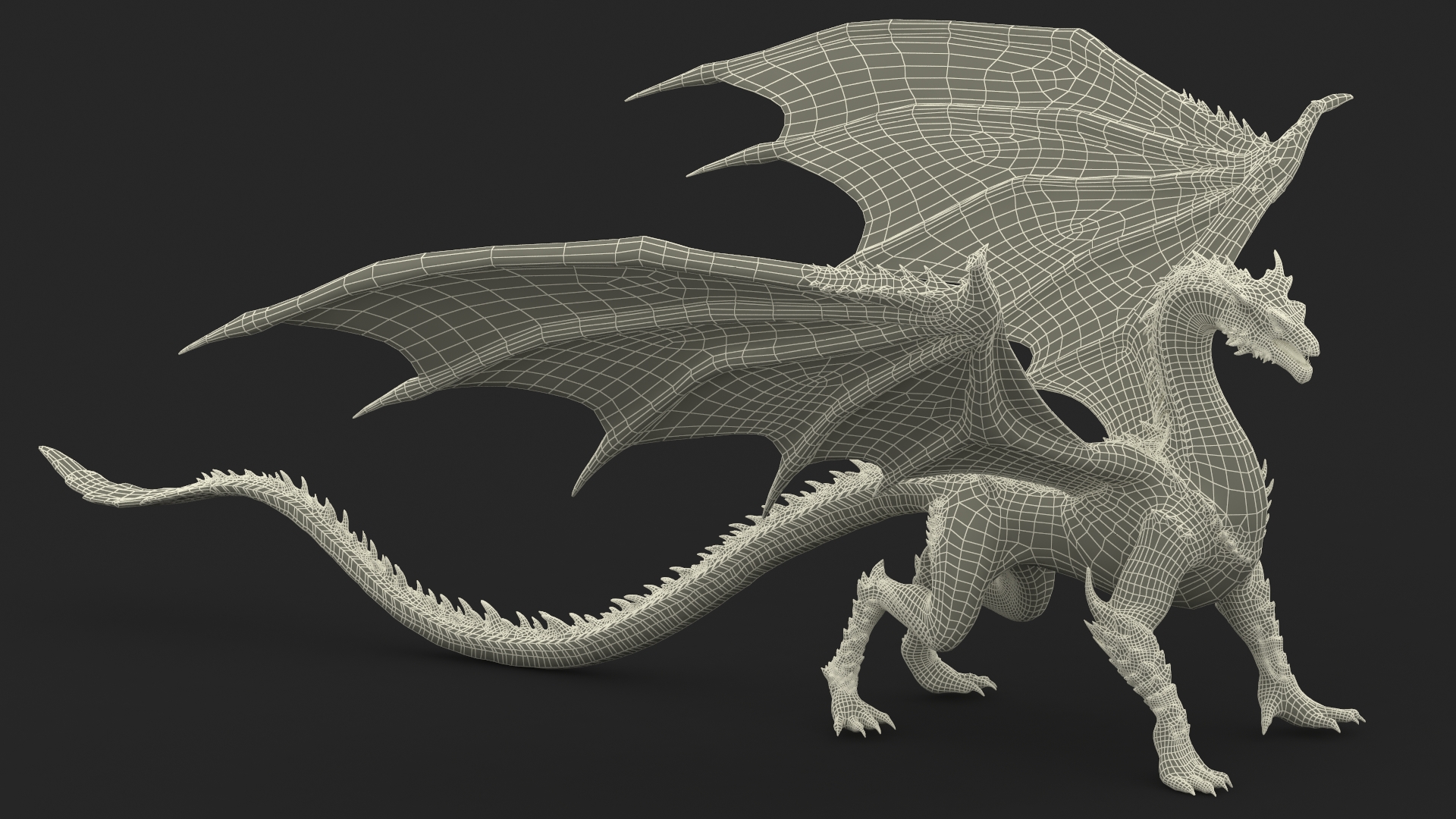 3D Dragon Guarding Treasures in Cave model