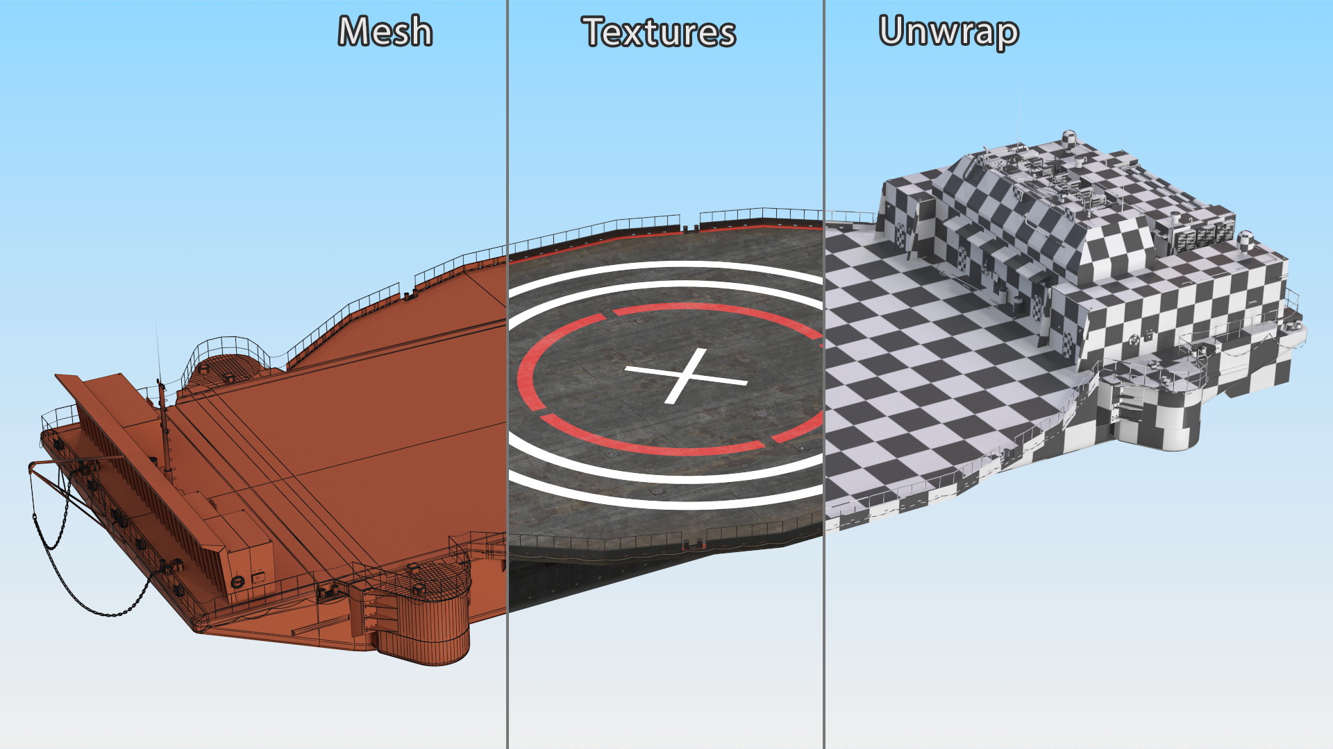 3D Autonomous Spaceport Drone Ship